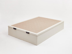 Le lit Coffre Lin Naturel - vue 3/4