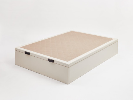 Le lit Coffre Lin Naturel - vue 3/4