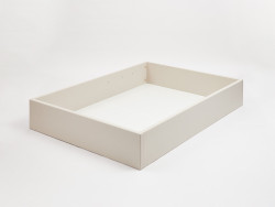 Le lit Coffre Lin Naturel sans plateau - vue 3/4