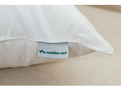 finition en satin de coton bio 60x60 90% duvet de canard du sud ouest