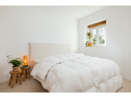 couette en satin de coton bio 90% duvet de canard du sud ouest