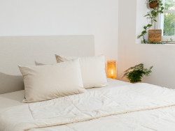 oreiller en laine bio et coton bio