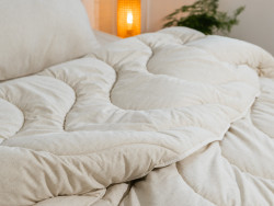 couette chanvre et coton bio capitonnage vertical