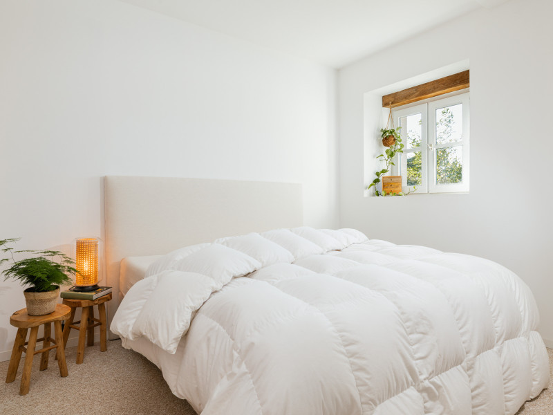 couette en satin de coton bio 90% duvet de canard du sud ouest